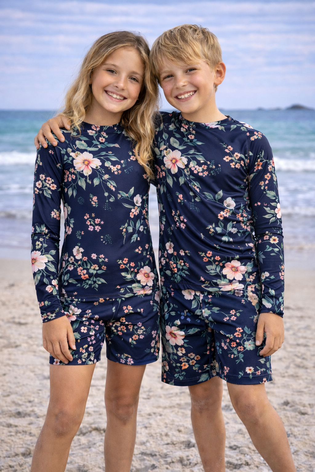 Midnight Garden – Big Kids Unisex Rash Guard