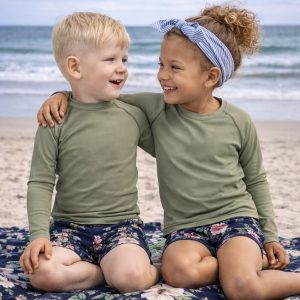 Evergreen Coast – Little Kids Unisex Rash Guard