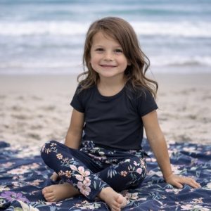Midnight Garden – Little Girls Swim Leggings