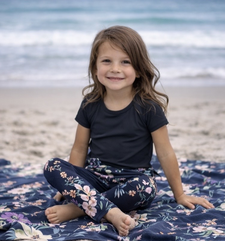 Midnight Garden – Little Girls Swim Leggings