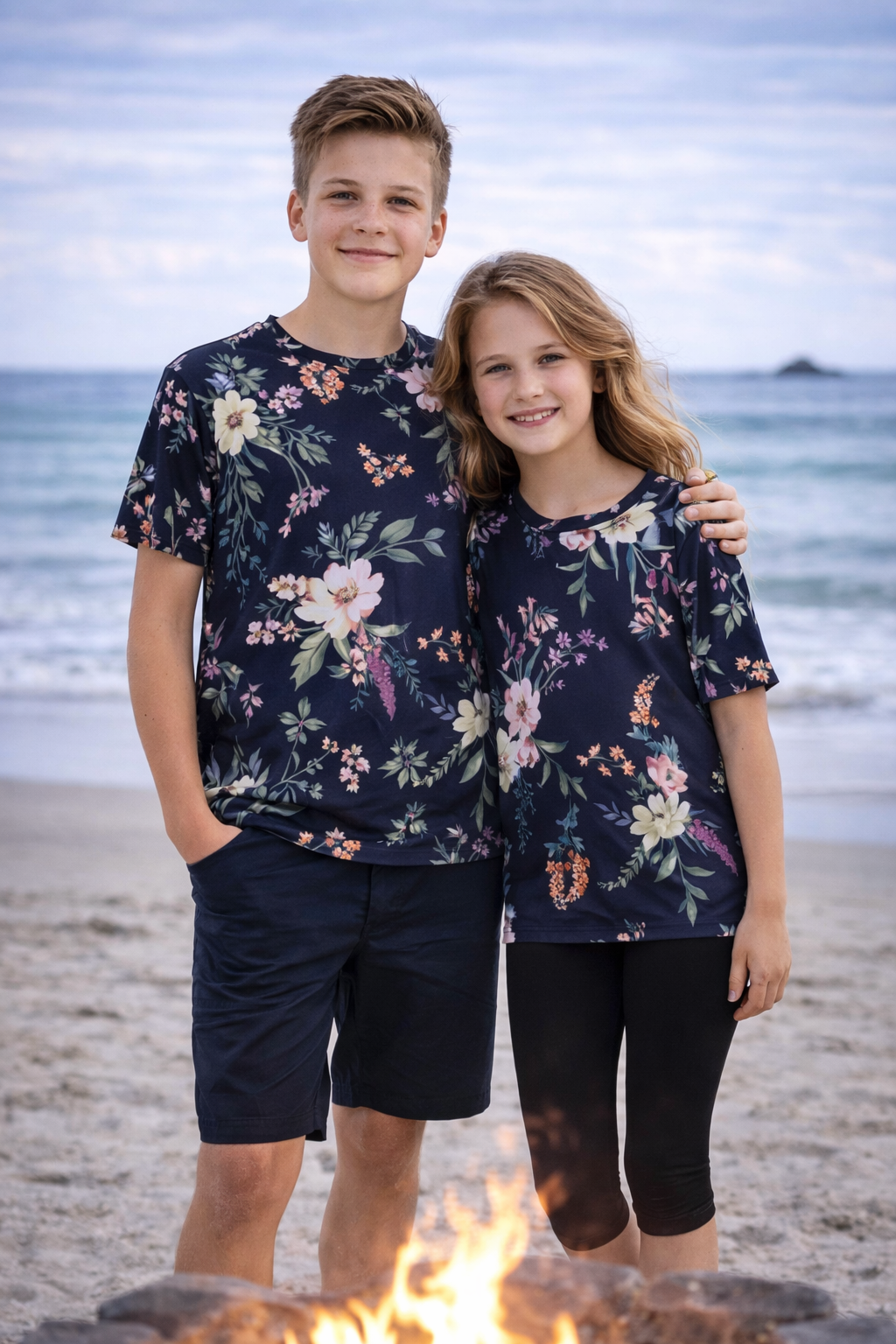 Midnight Garden – Big Kids Crew Neck Tee