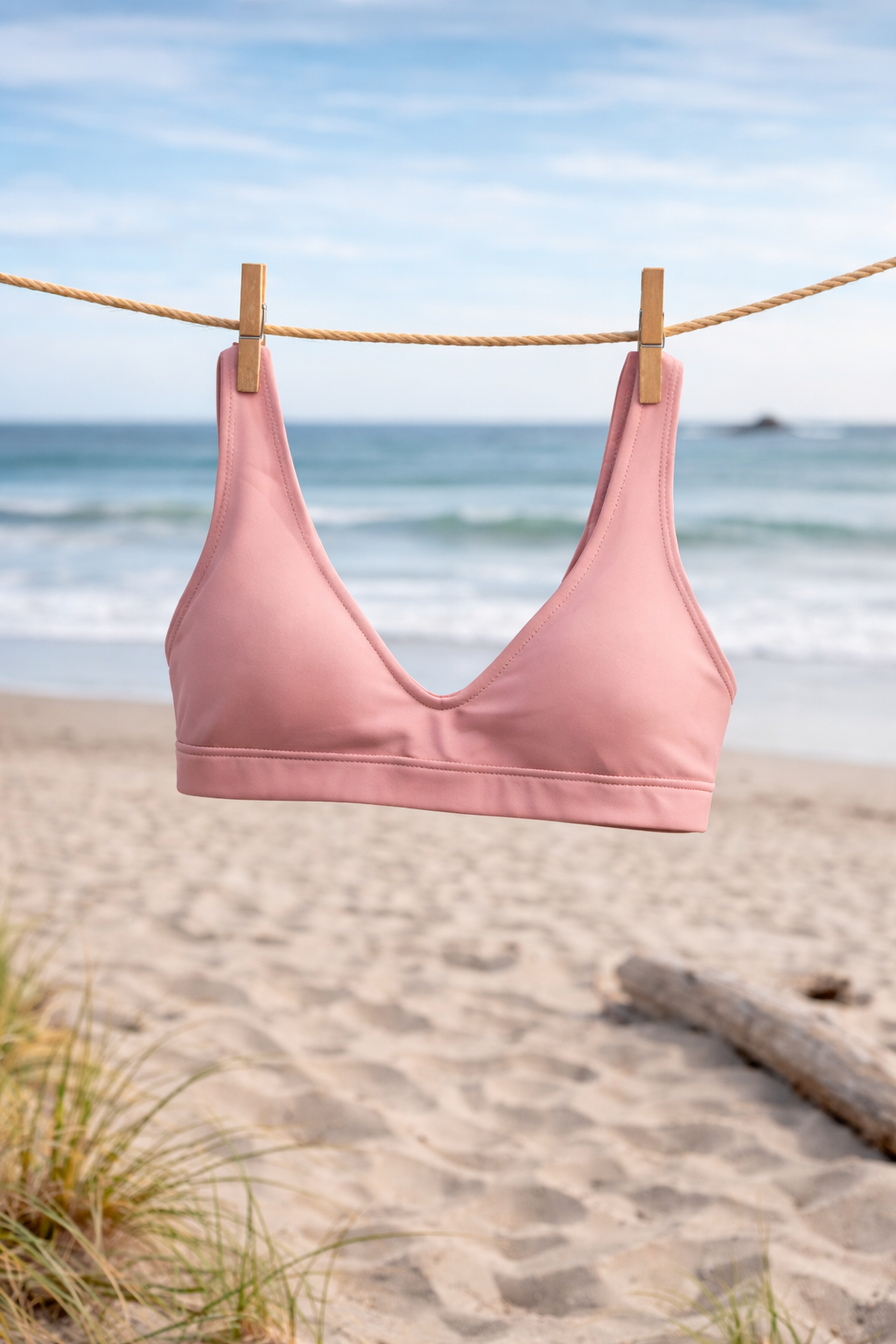 Blush Pink- Padded Bikini Top