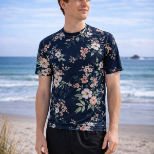 Midnight Garden – Men’s Short Sleeve Rash Guard