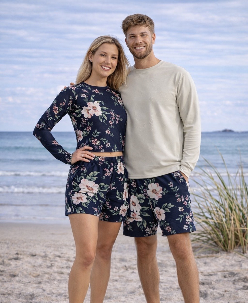 Midnight Garden – Adult Unisex Long Swim Shorts