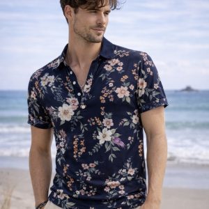 Midnight Garden – Men’s Slim Fit Polo