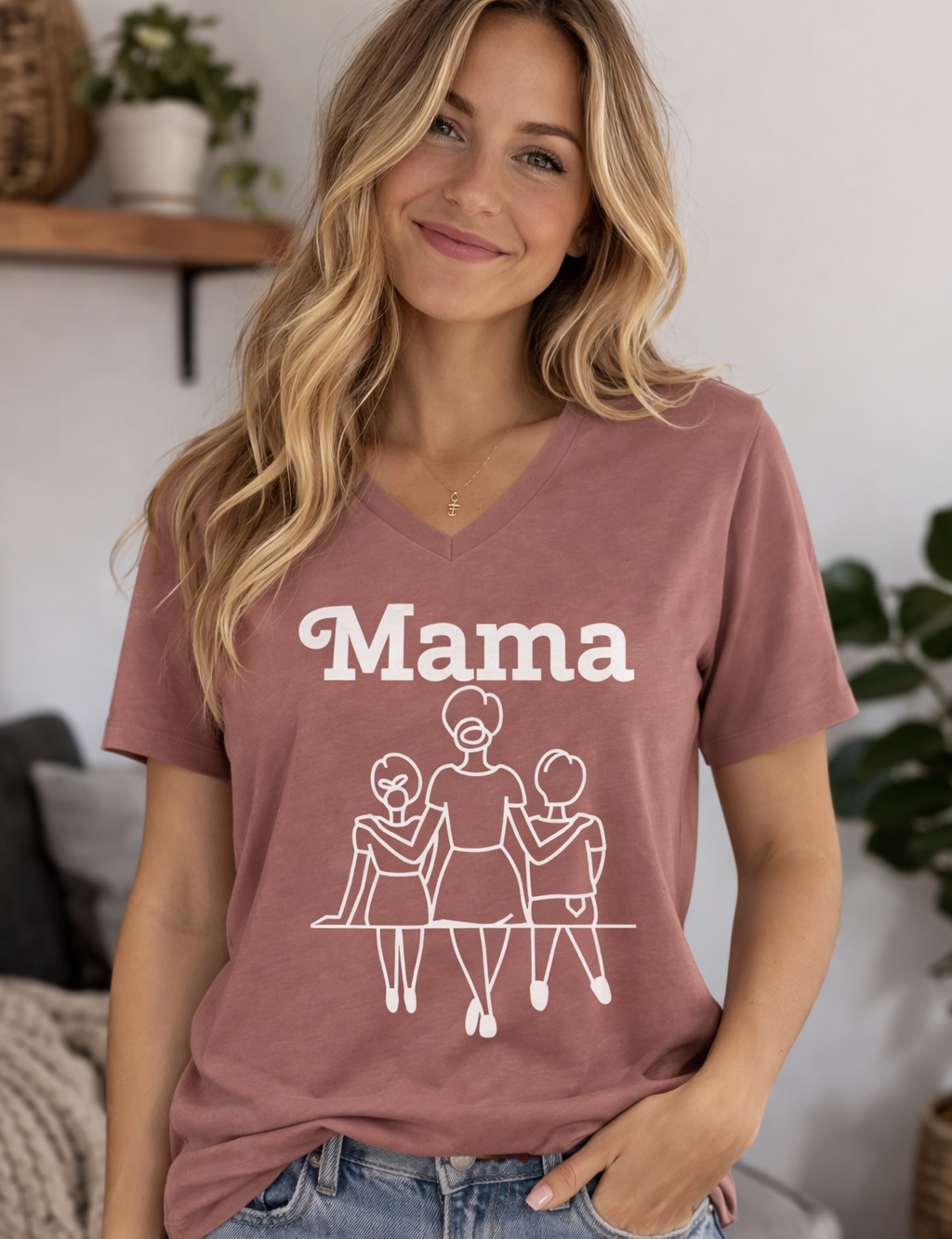 Mama V-Neck Tee