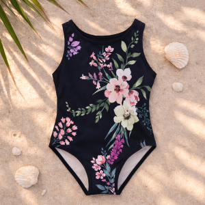 Midnight Garden – Little Girls One-Piece Swimsuit