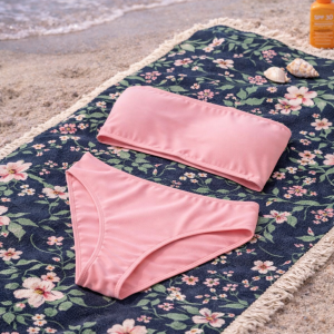 Blush Pink – Bandeau Bikini Set