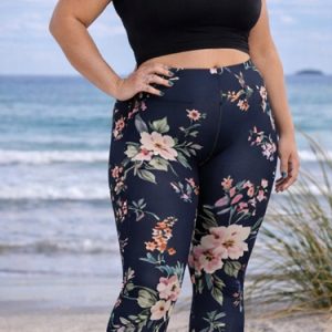Midnight Garden- Plus Sized Swim Leggings