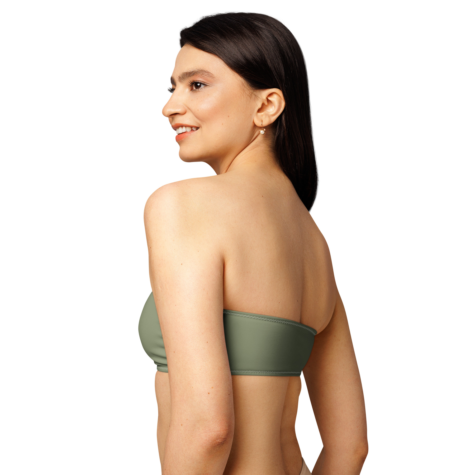 Evergreen Coast – Women’s Bandeau Bikini Top - Image 3