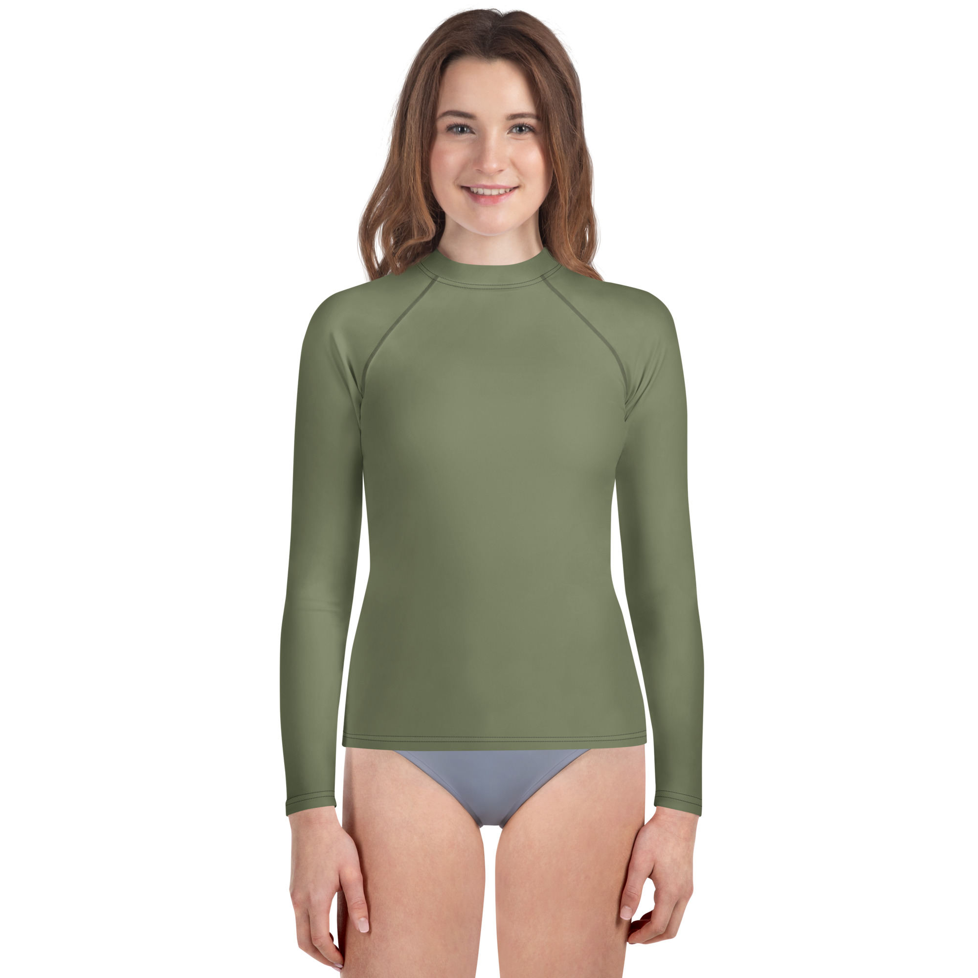 Evergreen Coast – Big Kids Unisex Rash Guard - Image 2