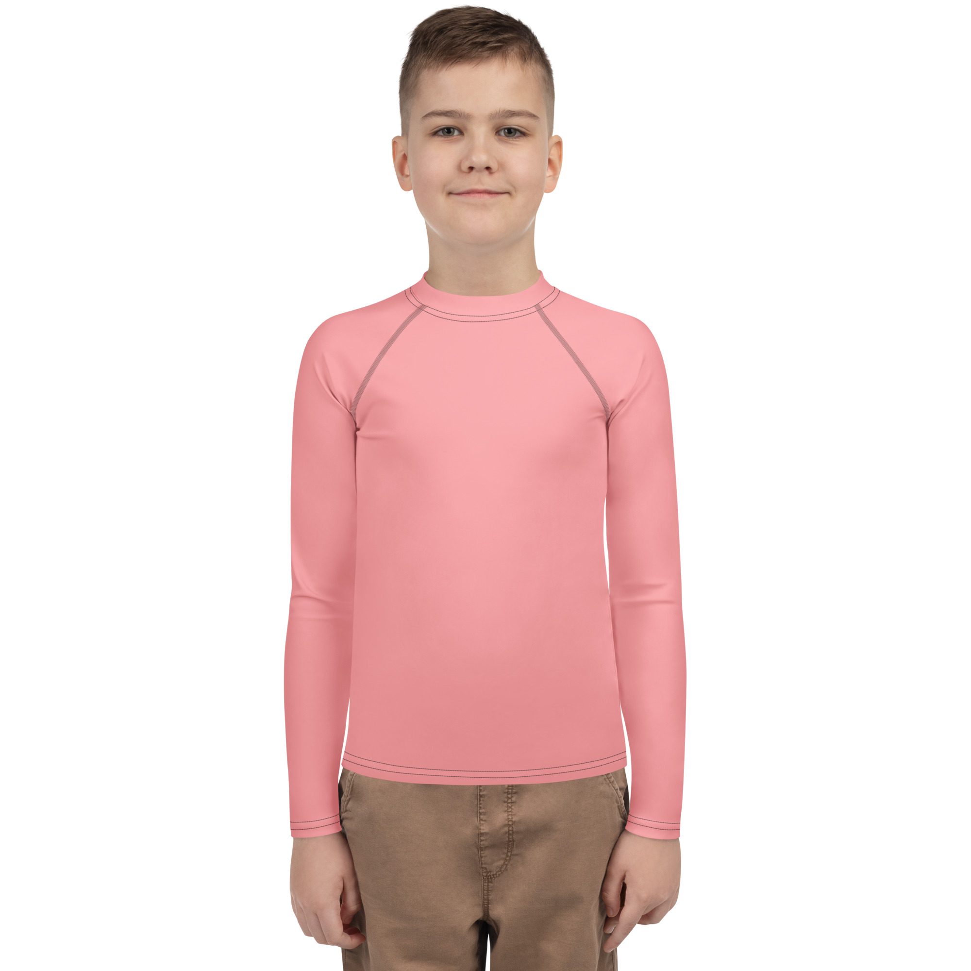 Blush Pink – Big Kids Unisex Rash Guard - Image 2