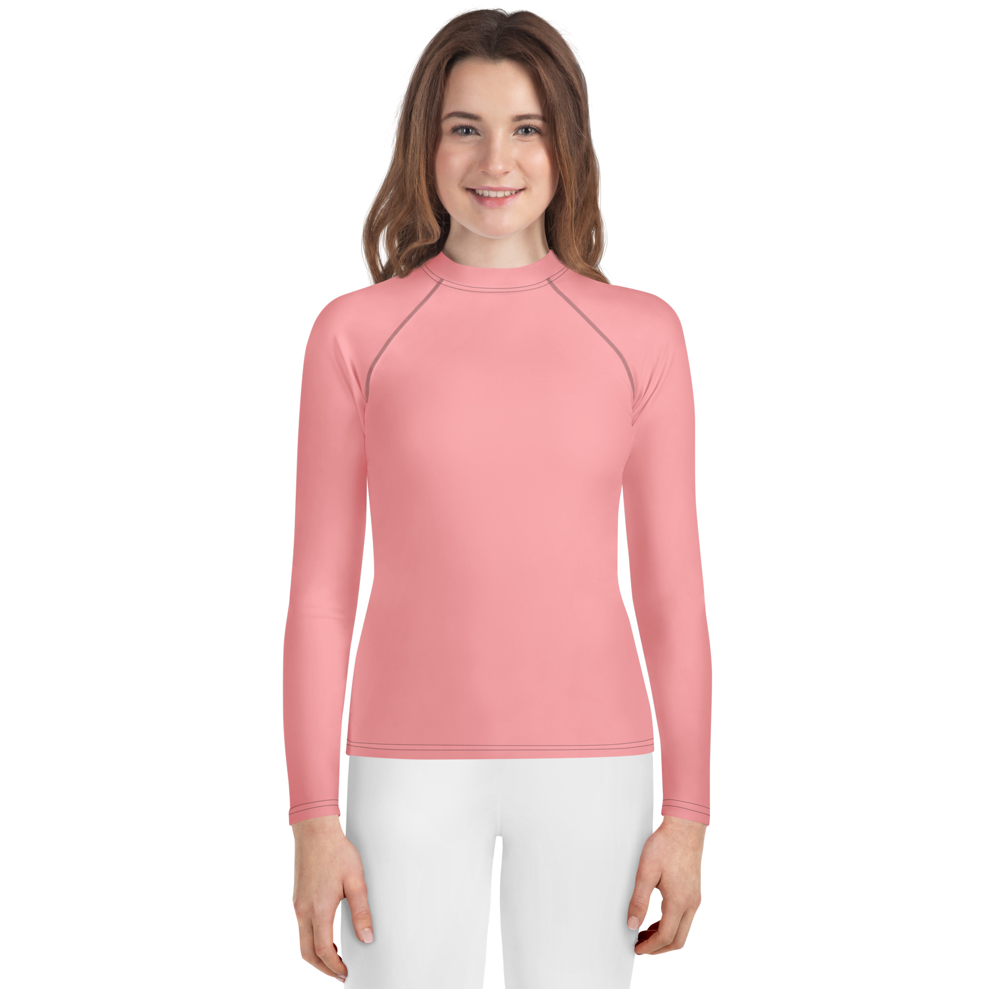 Blush Pink – Big Kids Unisex Rash Guard - Image 3