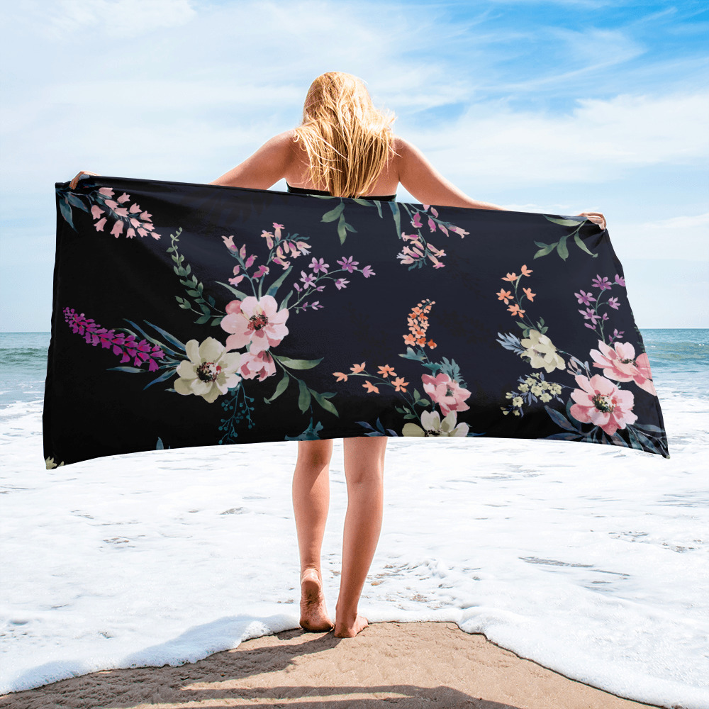 Midnight Garden- Beach Towel