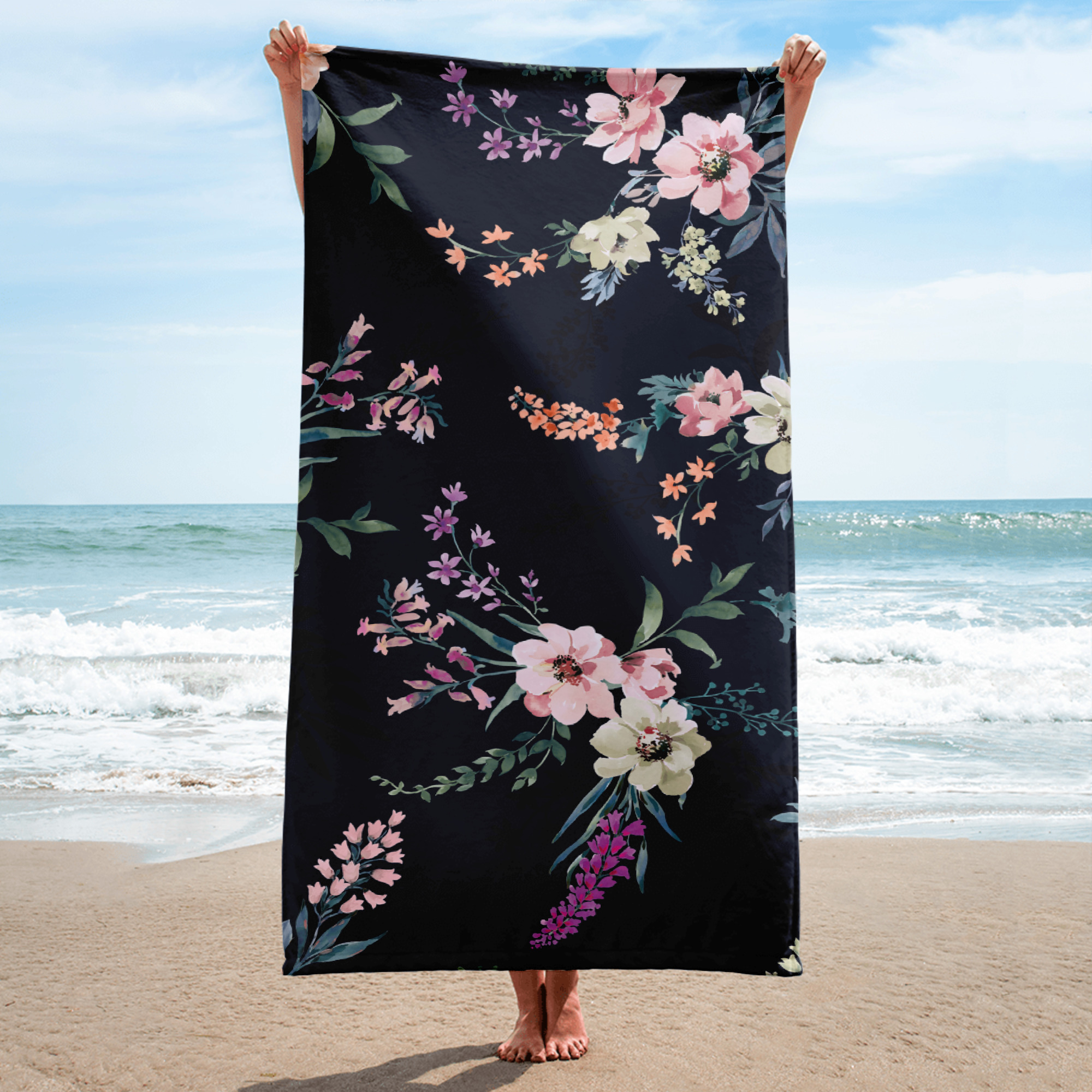 Midnight Garden- Beach Towel - Image 3