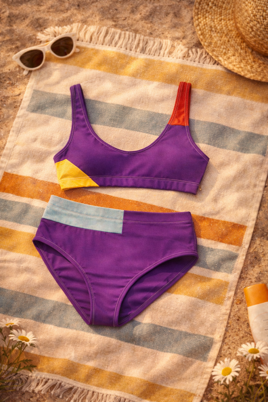 Poolside Color Block Bikini Set — Women