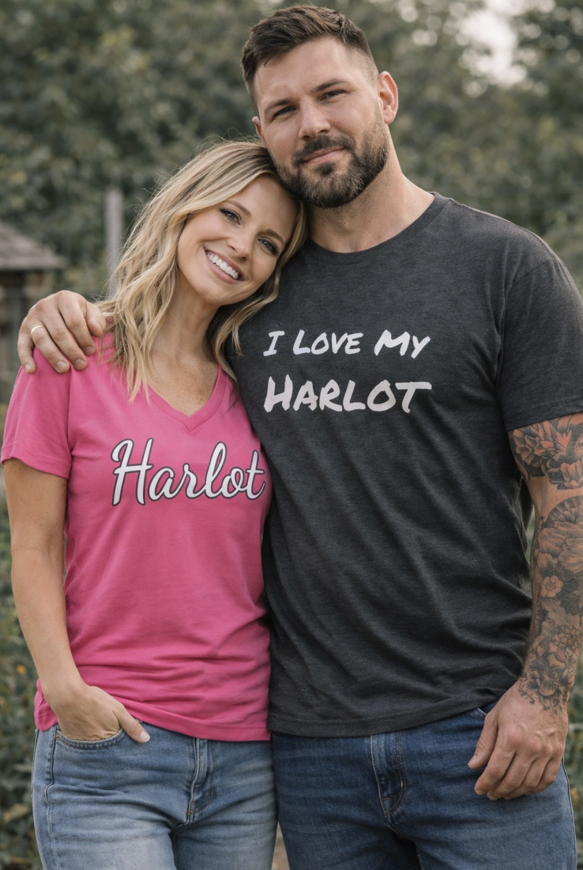 I Love My Harlot Men’s Tee - Image 3