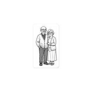 Grandparent Couple 1- Build Your Own Family Bumper Sticker Set