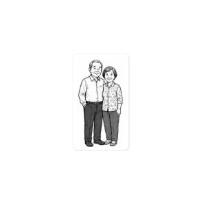 Grandparent Couple 4- Build Your Own Family Bumper Sticker Set