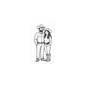 Western Couple- Build Your Own Family Bumper Sticker Set