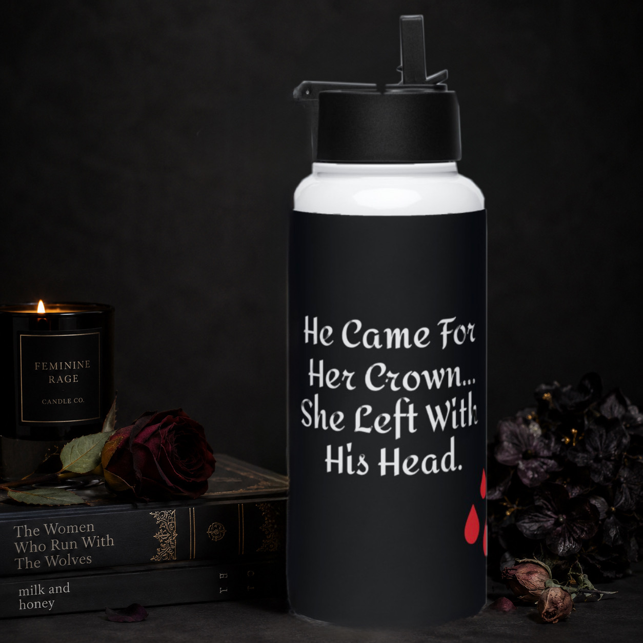 He Came For Her Crown… She Left With His Head- Water Bottle