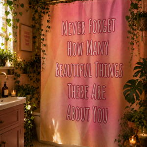 Never Forget How Many Beautiful Things There Are About You- Shower Curtain