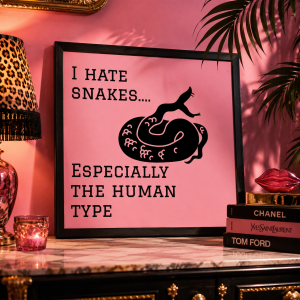 I hate snakes- Framed Poster
