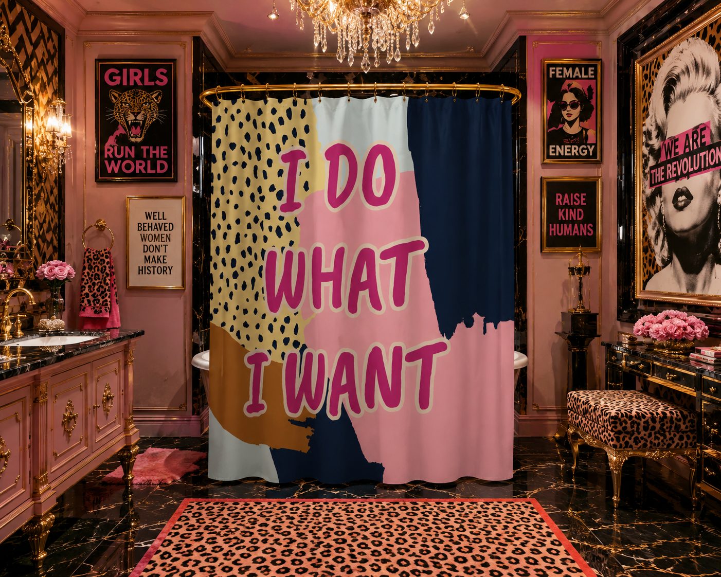I Do What I Want- Shower curtain