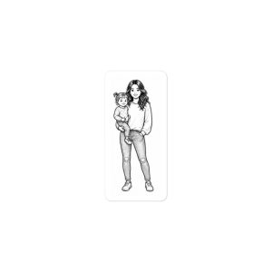 Mom holding baby 3- Build Your Own Family Bumper Sticker Set
