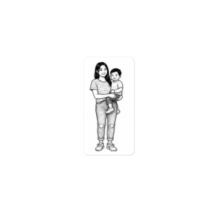 Mom holding baby 5- Build Your Own Family Bumper Sticker Set
