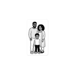 Couple with Son- Build Your Own Family Bumper Sticker Set