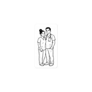 Medical Couple- Build Your Own Family Bumper Sticker Set