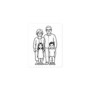 Grandparents with Grandkids- Build Your Own Family Bumper Sticker Set