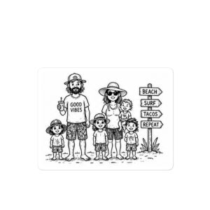 Beach Bums- Build Your Own Family Bumper Sticker Set