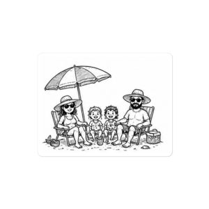Beach Bums 2- Build Your Own Family Bumper Sticker Set