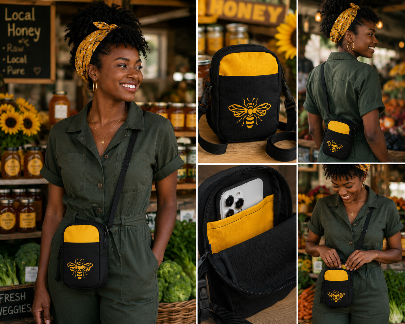 Honey Bee Crossbody Phone Bag - Image 2