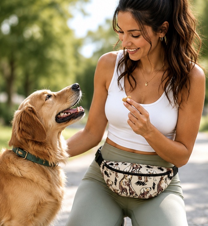 Training Treat Pack – Hands-Free Fanny Pack for Puppy Training, Walks & Dog Park Adventures
