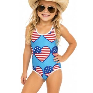 American Heart Girls One-Piece Swimsuit