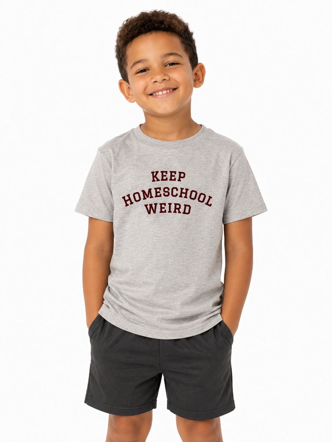 Keep Homeschool Weird Toddler Tee (Gray)