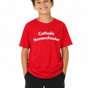 Catholic Homeschooler Youth Tee (Red)