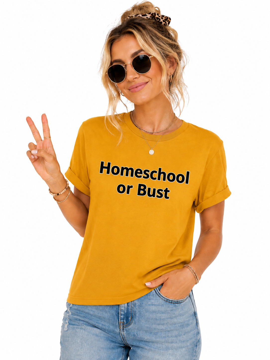 Homeschool or Bust (Women’s Yellow Tee)