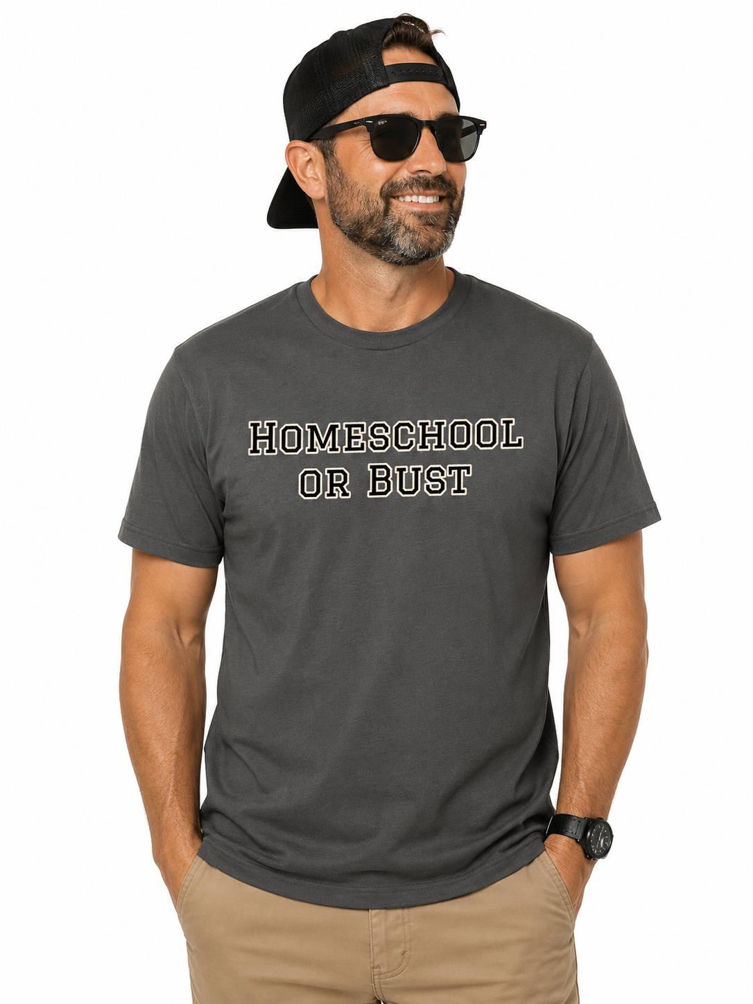 Homeschool or Bust (Men’s Gray Tee)