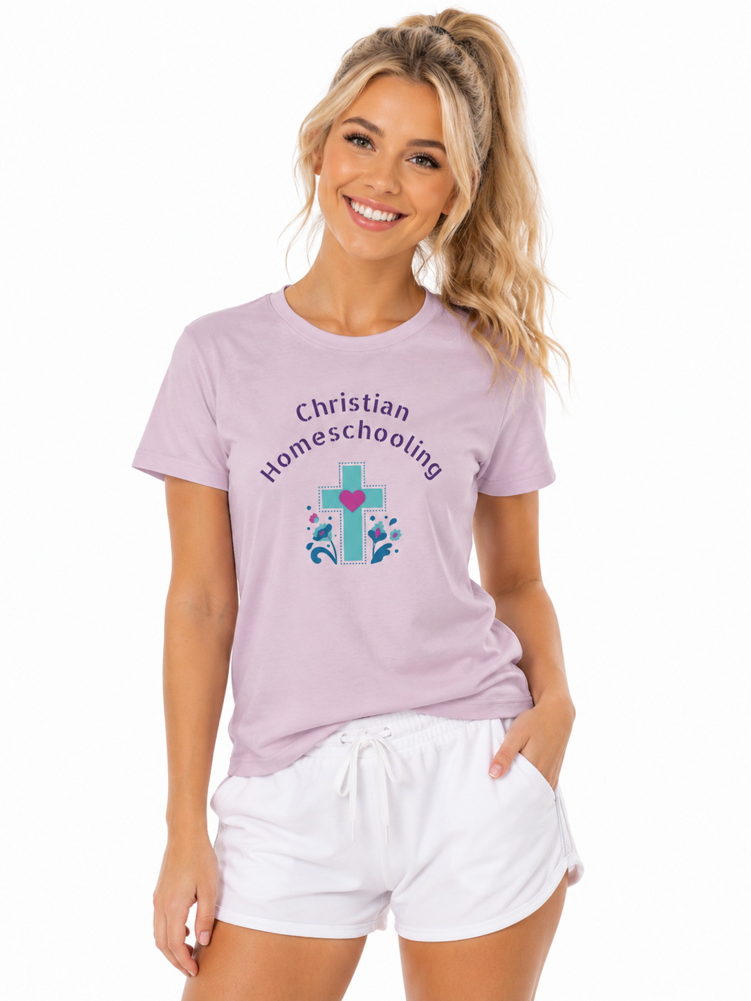 Christian Homeschooling Women’s Tee (Lavender)
