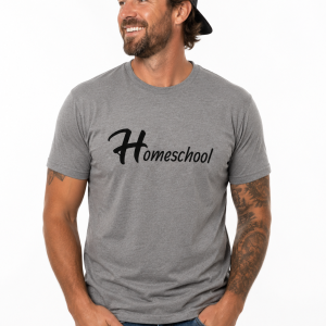 Homeschool Script Men’s Tee (Gray)