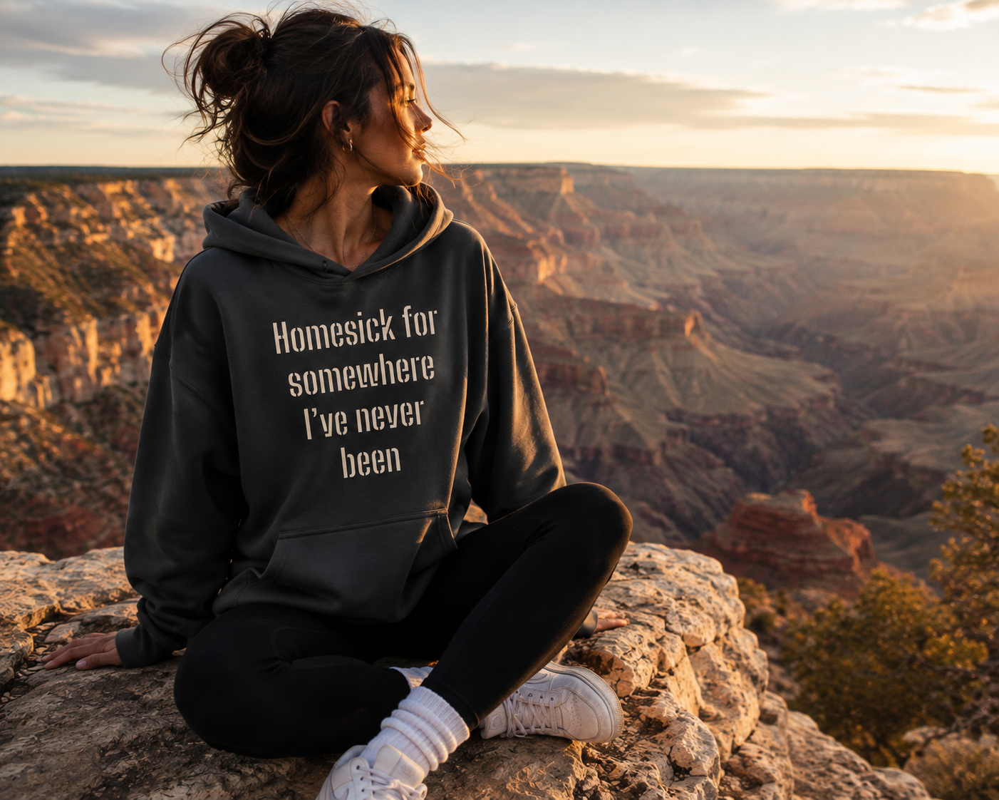 Homesick for Somewhere I’ve Never Been Women's Hoodie Wanderlust Sweatshirt